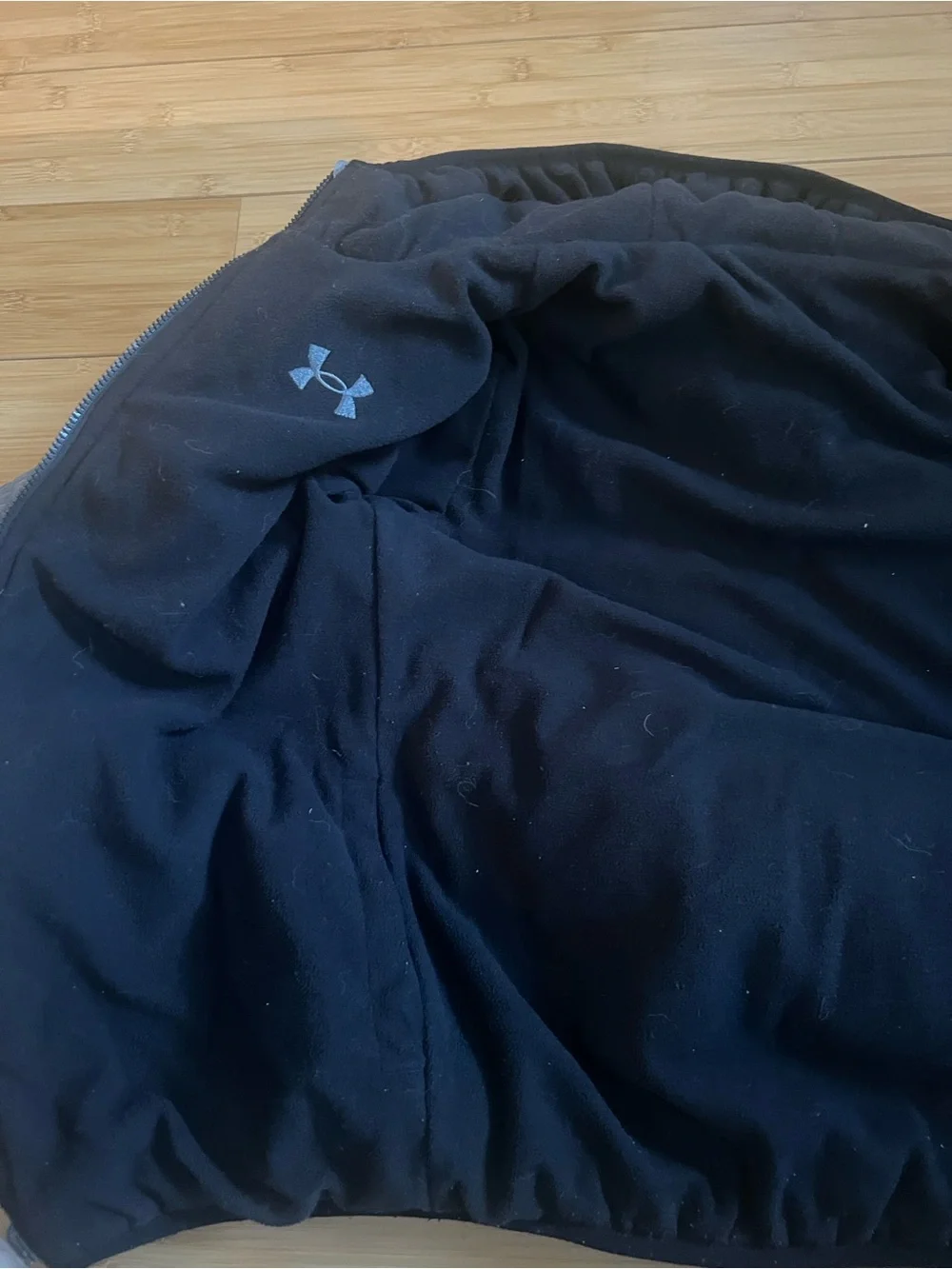 Under Armour Boys Pronto Colorblock Reversible Puffer Jacket Black Gray Size S M